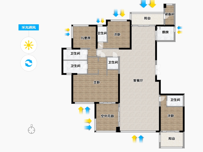 海南省-陵水黎族自治县-雅居乐海境新天-265.00-户型库-采光通风