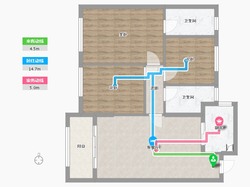 浙江省-温州市-华鸿时代中央公园-87.00-户型库-动静线