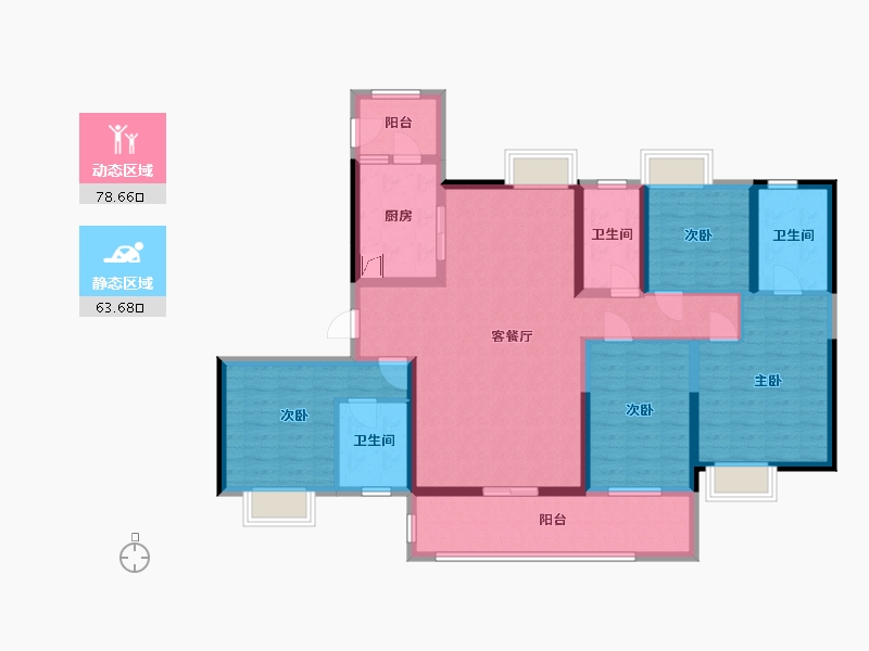 广东省-揭阳市-保利锦城-131.69-户型库-动静分区