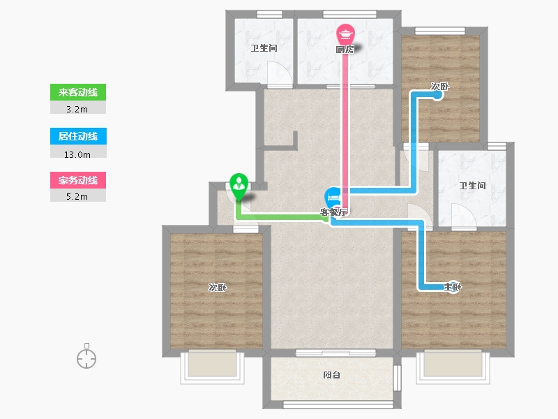 山东省-济南市-万象东方-89.00-户型库-动静线