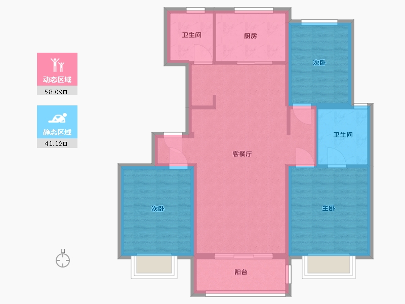 山东省-济南市-万象东方-89.00-户型库-动静分区