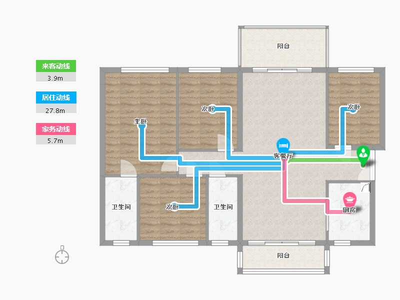 广东省-江门市-汇银东成银湾-104.00-户型库-动静线