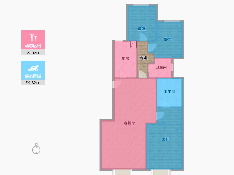 北京-北京市-丽来花园誉天下-120.00-户型库-动静分区