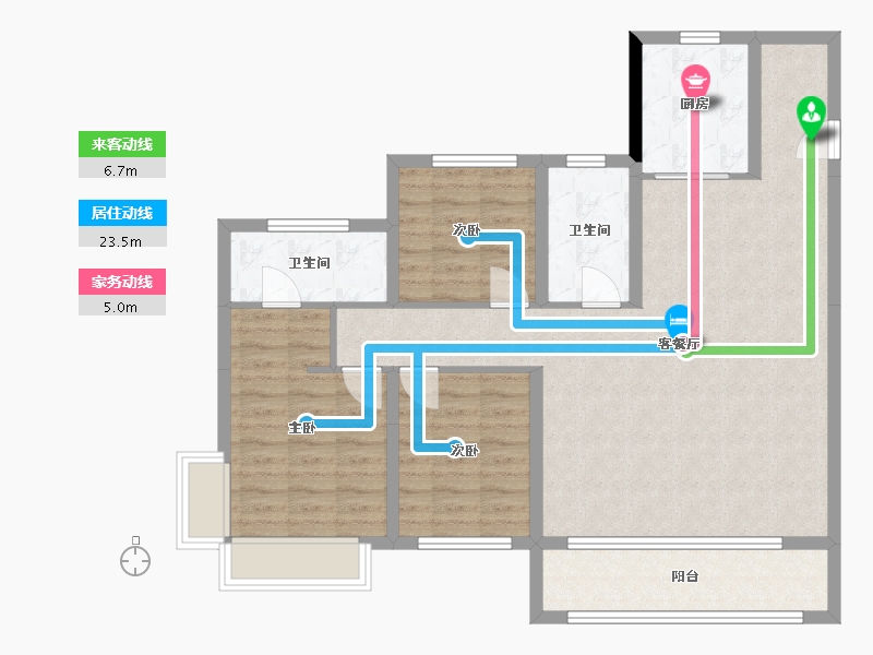 山东省-菏泽市-绿地新都汇-109.00-户型库-动静线