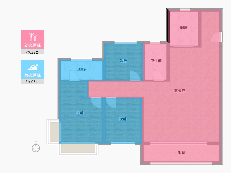 山东省-菏泽市-绿地新都汇-109.00-户型库-动静分区