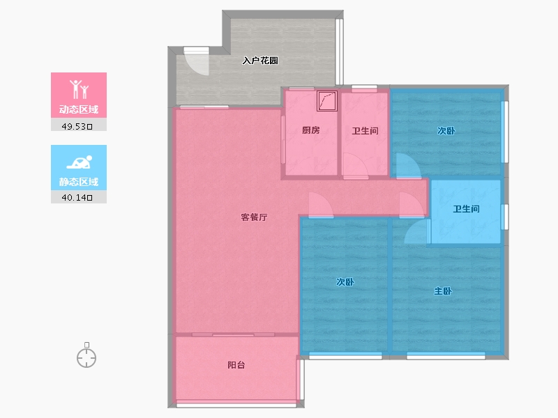 广东省-惠州市-秋谷康城-96.00-户型库-动静分区