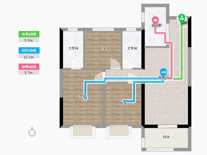 湖北省-荆州市-荆州领地·兰台府-82.00-户型库-动静线