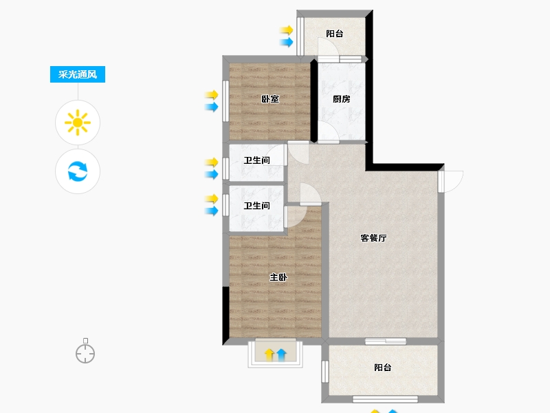 广西壮族自治区-防城港市-成德国际-79.50-户型库-采光通风