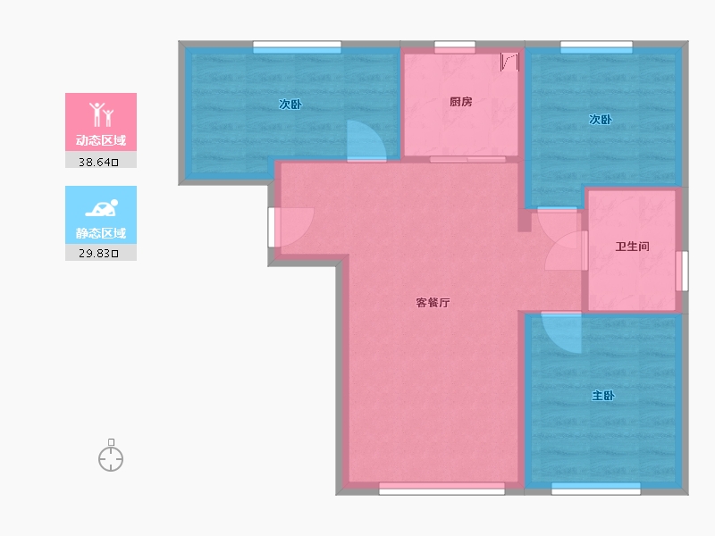 北京-北京市-华润万橡府-68.00-户型库-动静分区