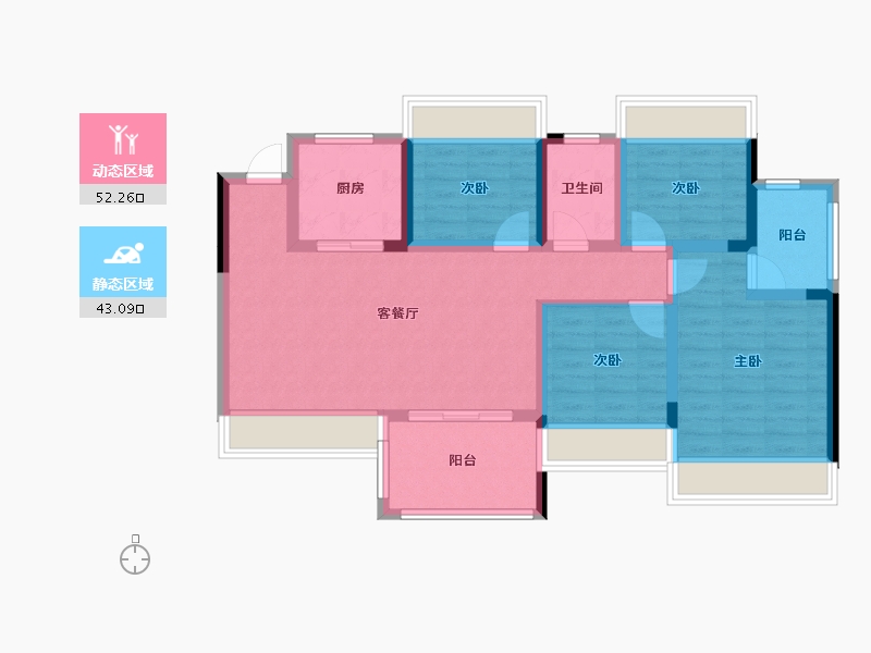 四川省-绵阳市-博望府-118.00-户型库-动静分区