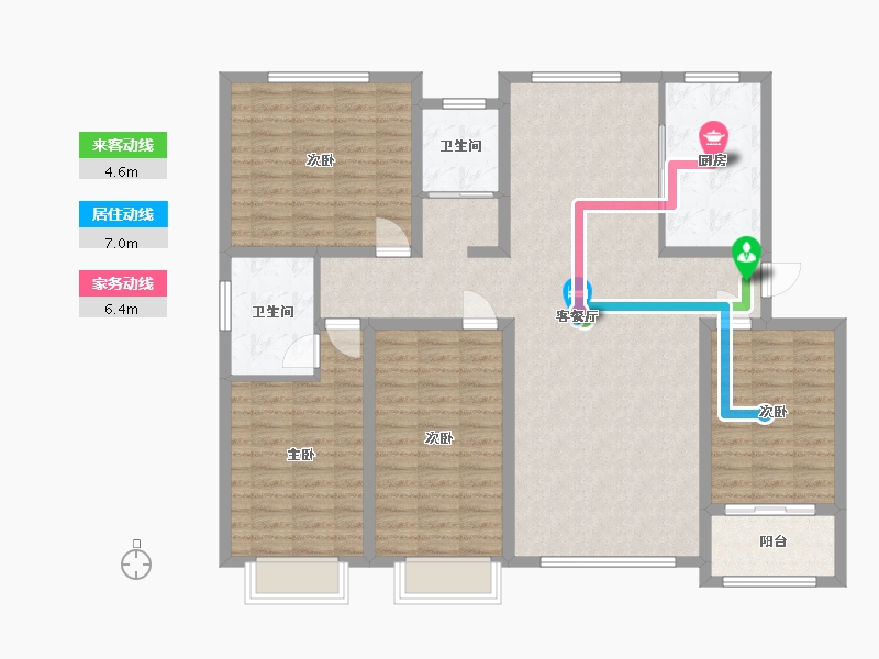 山东省-潍坊市-阳光嘉园-146.00-户型库-动静线