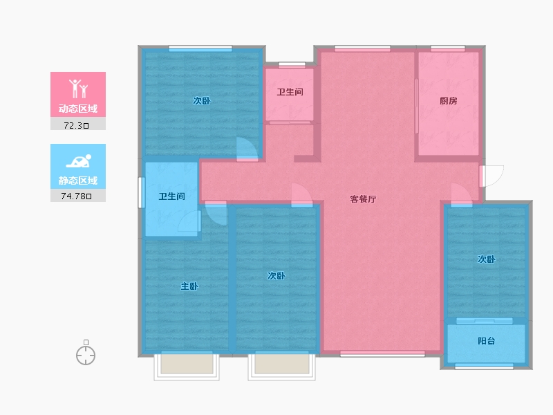 山东省-潍坊市-阳光嘉园-146.00-户型库-动静分区