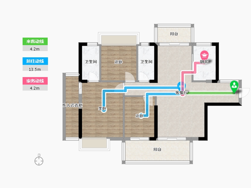 广东省-肇庆市-鼎湖山1号-88.72-户型库-动静线