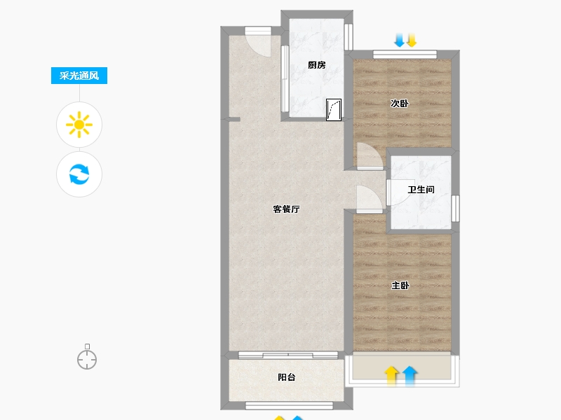 吉林省-长春市-崑嵛御-82.00-户型库-采光通风