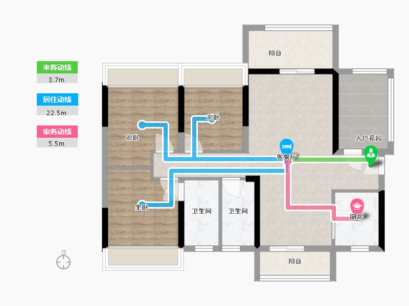 广东省-中山市-山水印象-105.00-户型库-动静线