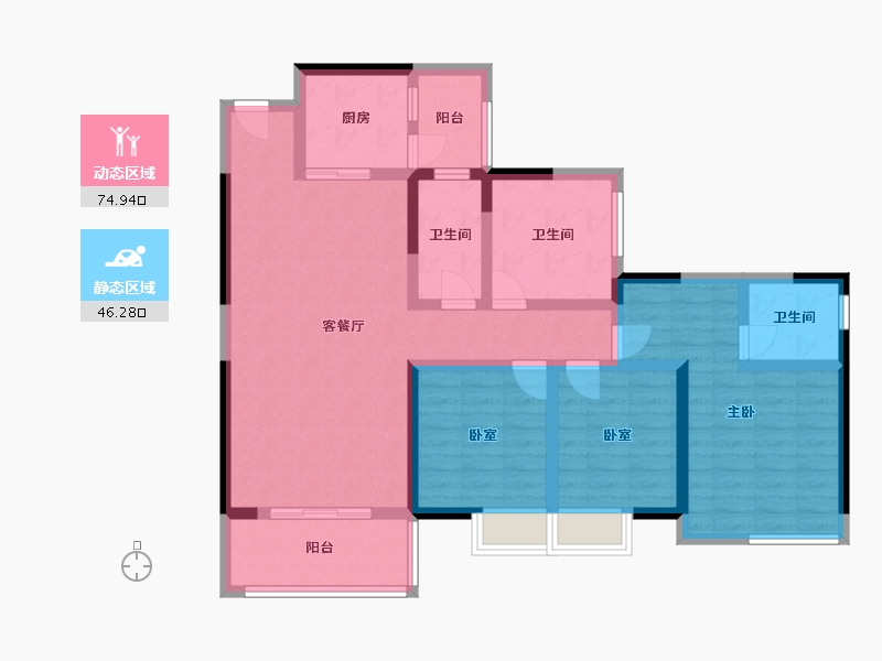 广西壮族自治区-梧州市-藤县彰泰城-100.00-户型库-动静分区