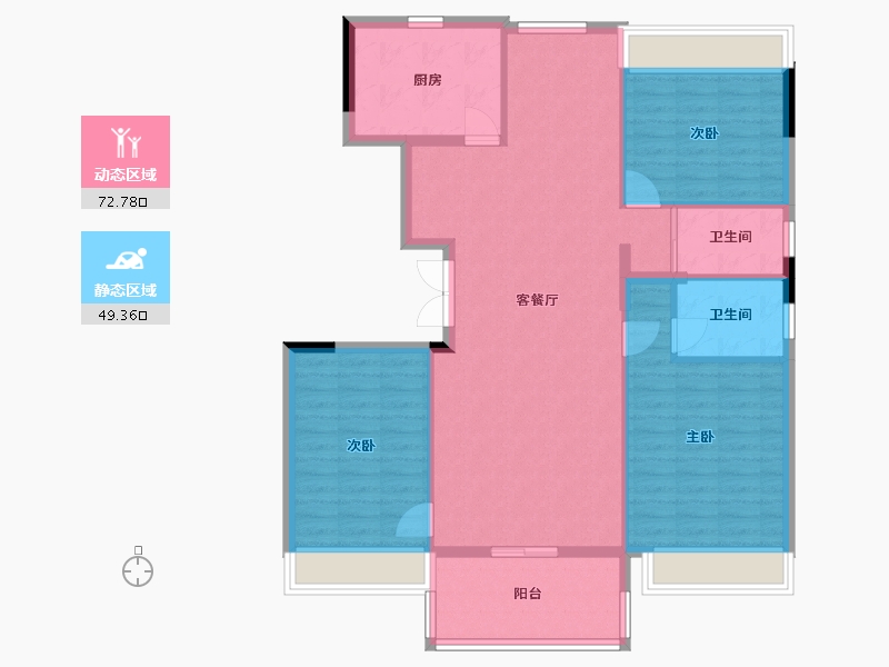 河南省-平顶山市-碧桂园应国府-120.00-户型库-动静分区