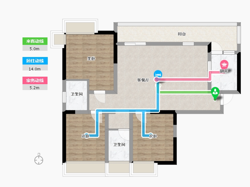 四川省-攀枝花市-攀东雅居-94.22-户型库-动静线