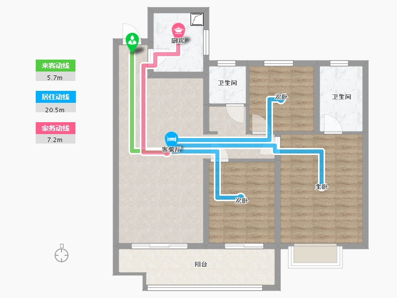 湖南省-岳阳市-新港首府-99.00-户型库-动静线