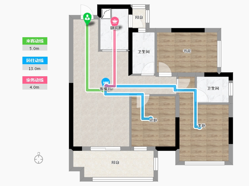 广西壮族自治区-贵港市-阳光城-77.00-户型库-动静线