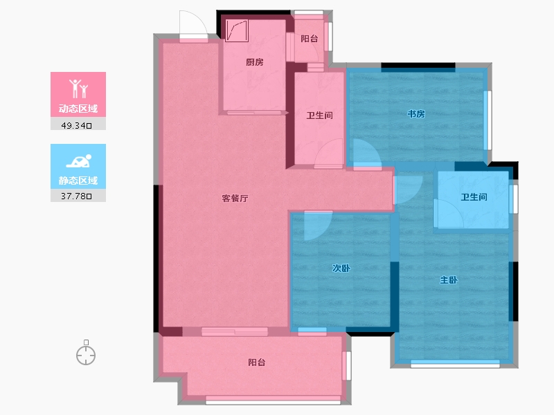 广西壮族自治区-贵港市-阳光城-77.00-户型库-动静分区