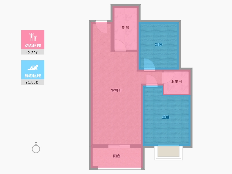 河南省-郑州市-泰山誉景璞誉园-60.00-户型库-动静分区