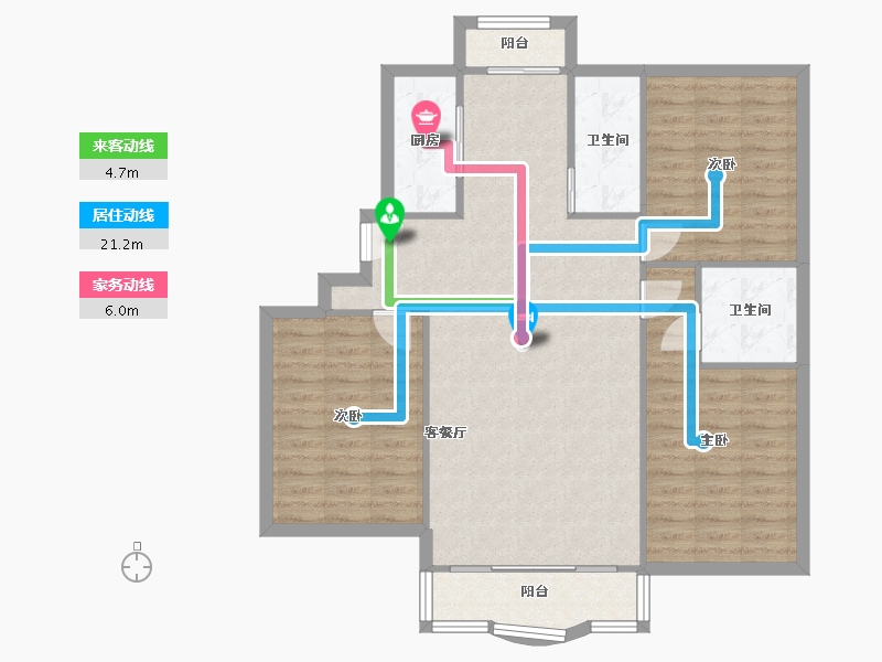 上海-上海市-虹景苑-116.00-户型库-动静线