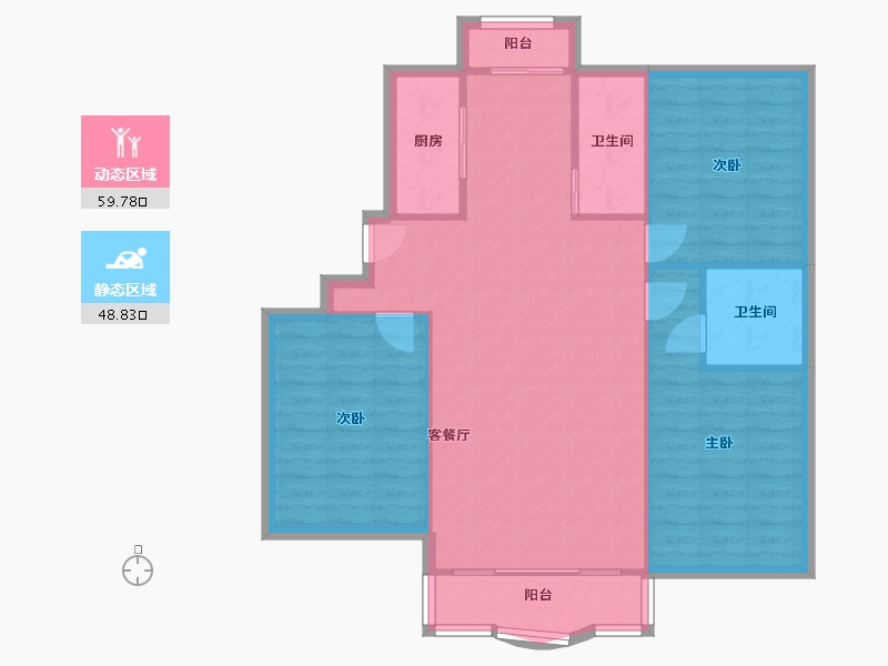 上海-上海市-虹景苑-116.00-户型库-动静分区