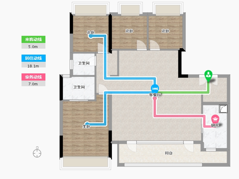 四川省-成都市-武侯金茂府-154.00-户型库-动静线