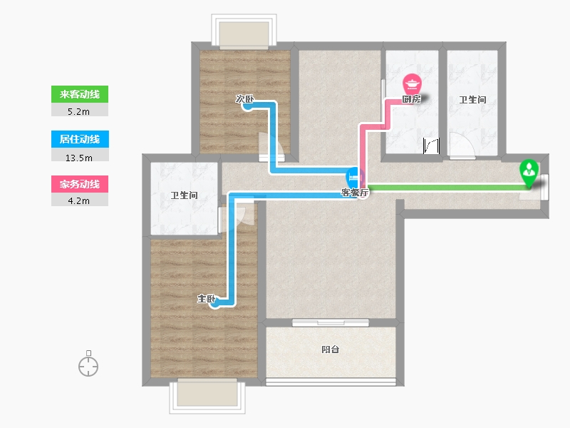 陕西省-咸阳市-沁园春天-145.00-户型库-动静线