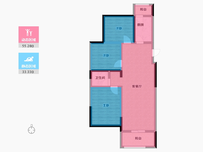 河北省-张家口市-合启公馆-89.00-户型库-动静分区