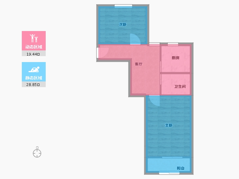 上海-上海市-通河四村-60.00-户型库-动静分区