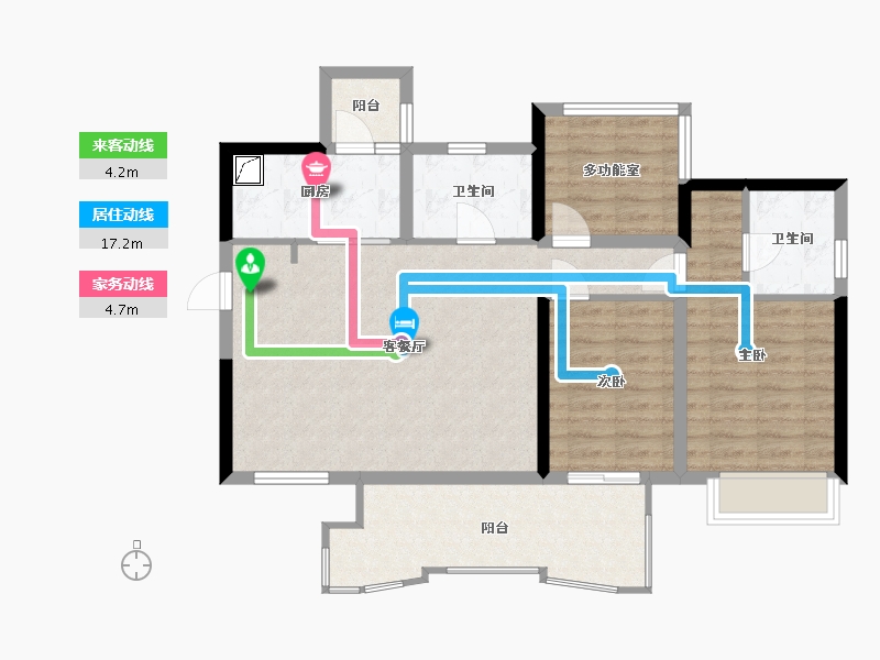 四川省-成都市-富豪公馆二期-90.00-户型库-动静线