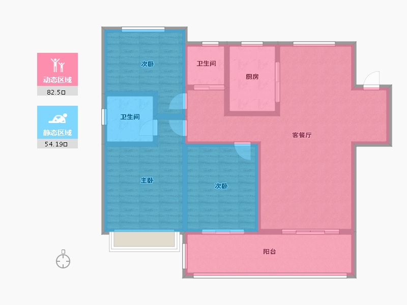 安徽省-亳州市-碧桂园凤喜台-98.00-户型库-动静分区