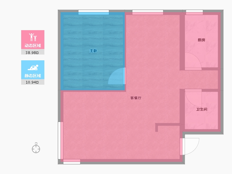 辽宁省-沈阳市-首开国风润城-55.00-户型库-动静分区