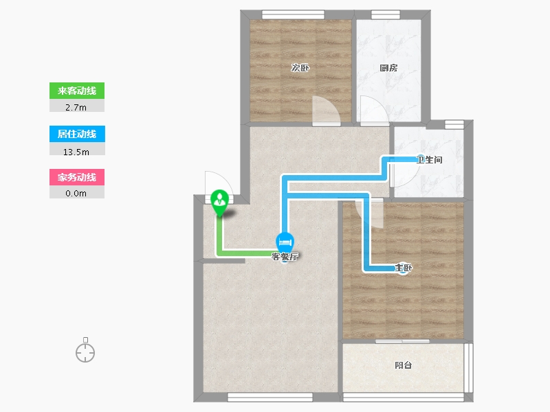 福建省-厦门市-前埔北区二里-66.00-户型库-动静线