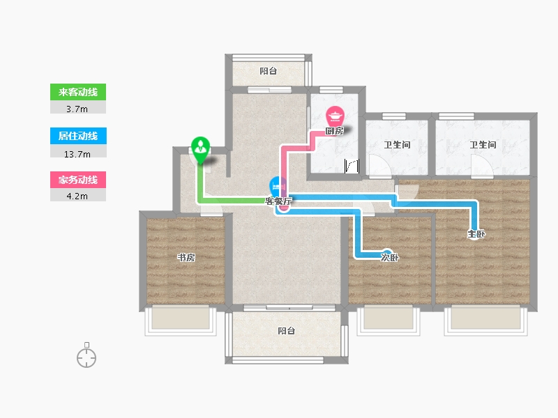 四川省-成都市-御湖龙湾-110.00-户型库-动静线