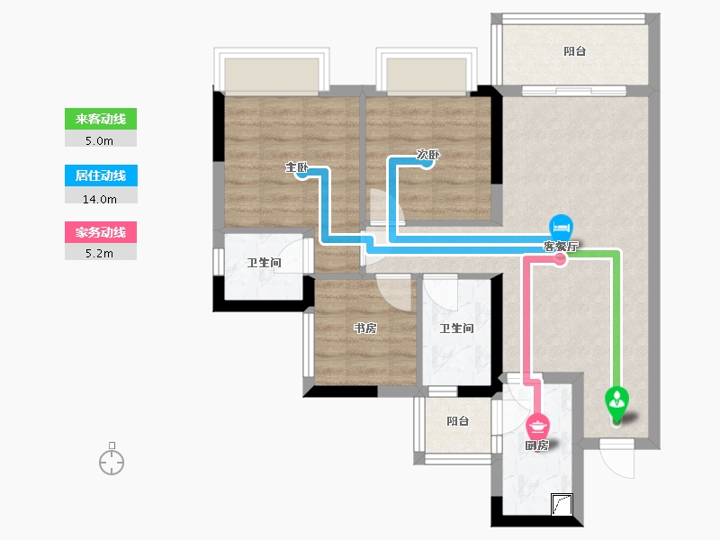 四川省-成都市-御湖龙湾-90.00-户型库-动静线