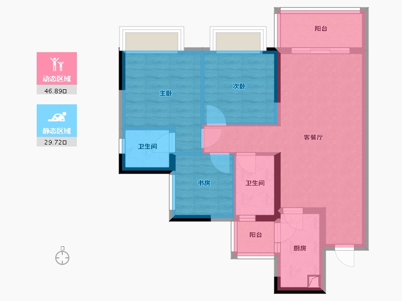 四川省-成都市-御湖龙湾-90.00-户型库-动静分区