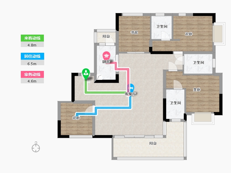 四川省-成都市-御湖龙湾-143.00-户型库-动静线