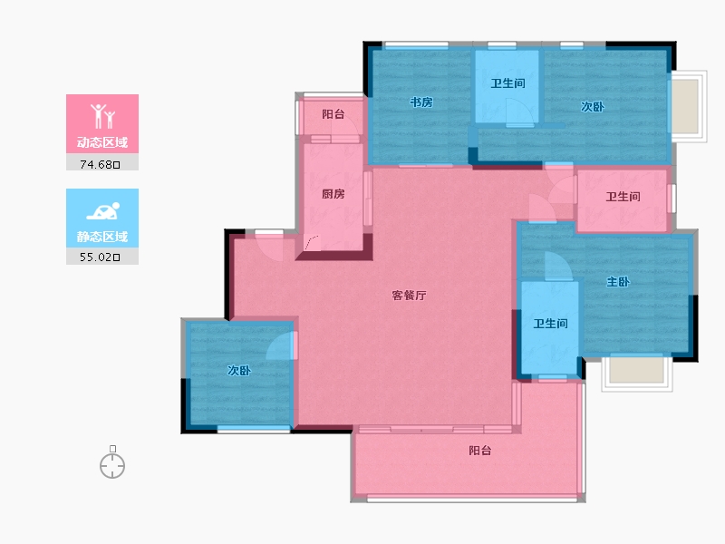 四川省-成都市-御湖龙湾-143.00-户型库-动静分区