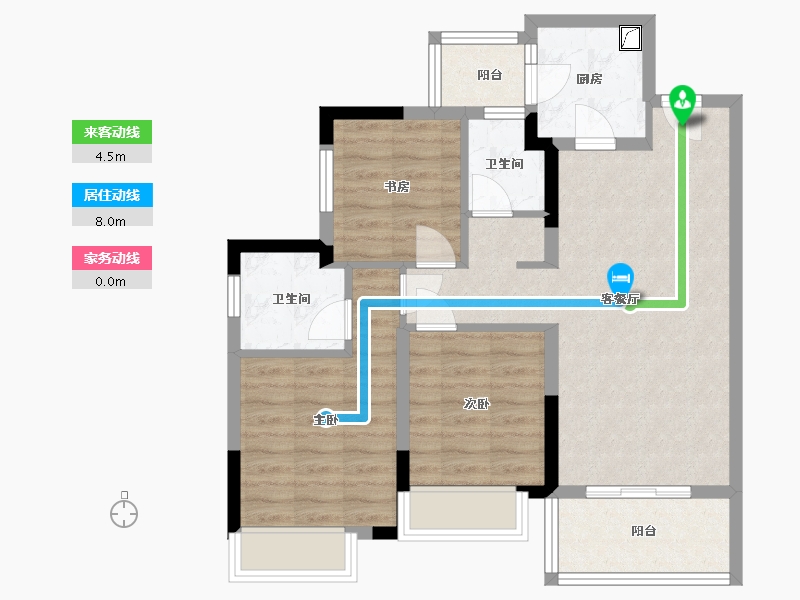 四川省-成都市-御湖龙湾-99.00-户型库-动静线