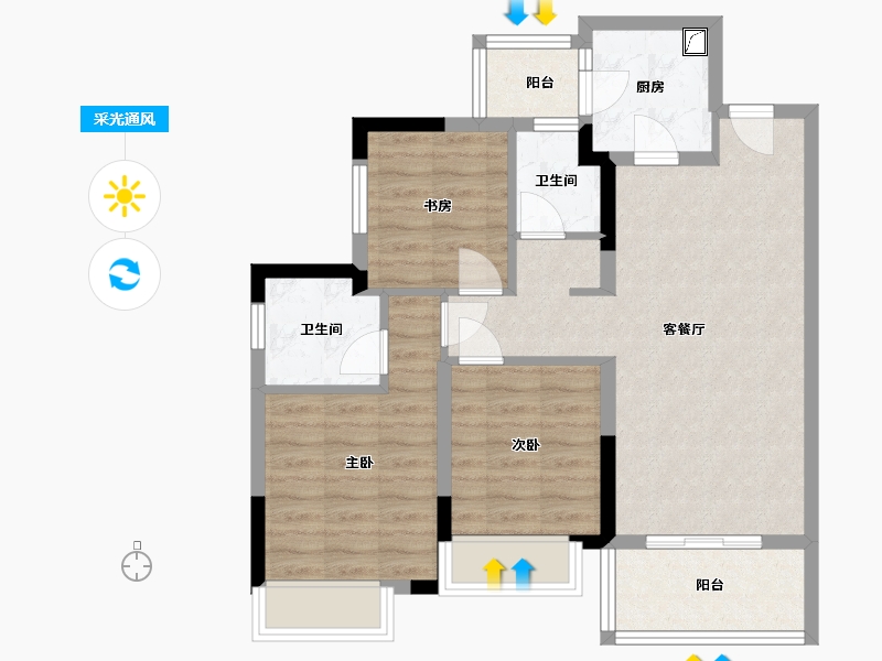 四川省-成都市-御湖龙湾-99.00-户型库-采光通风