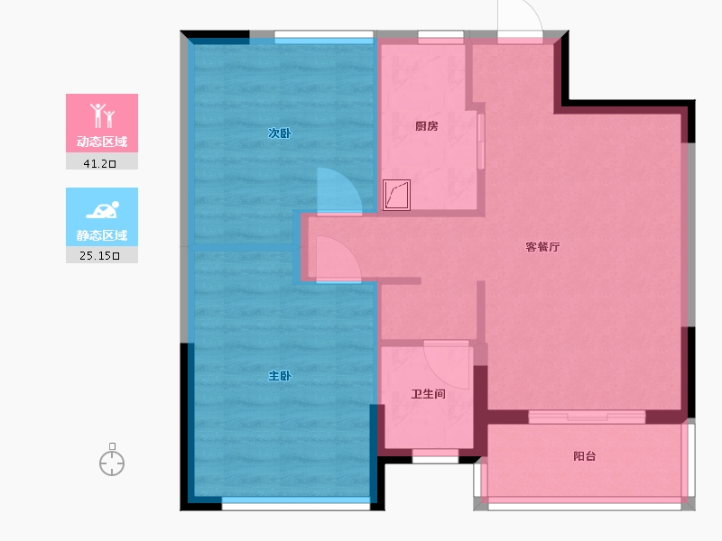 浙江省-嘉兴市-乌镇绿城籣园-60.00-户型库-动静分区