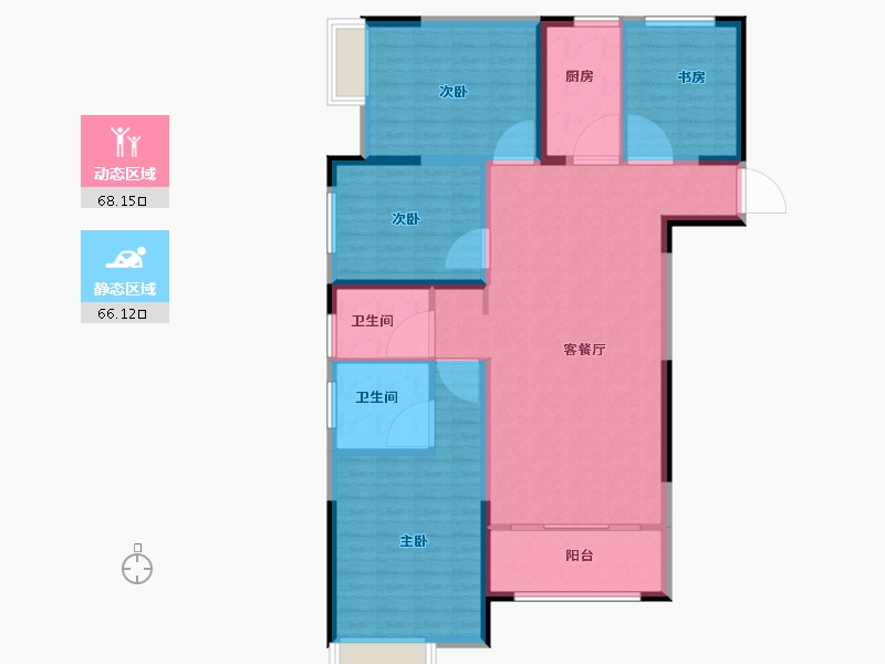 河南省-洛阳市-东展怡和园-122.00-户型库-动静分区