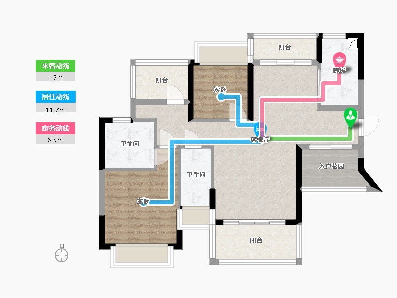 广东省-河源市-坚基美好嘉园-89.00-户型库-动静线