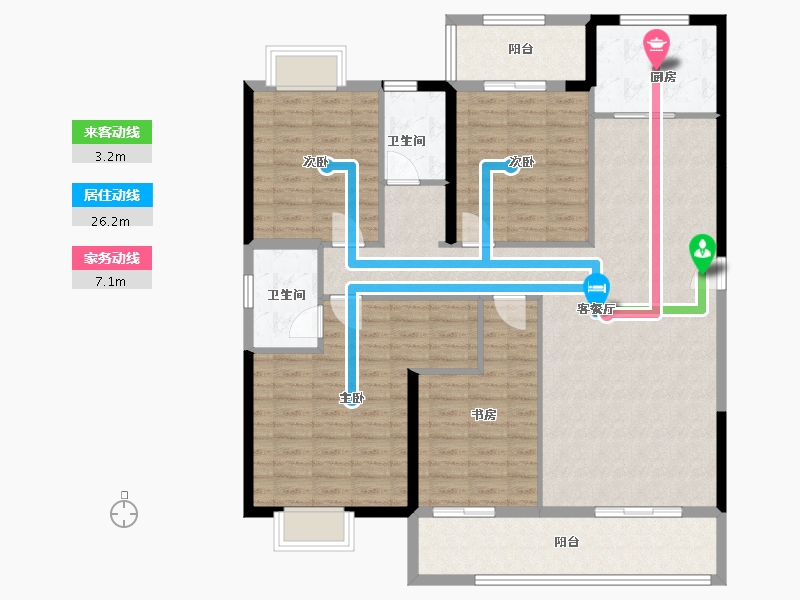 福建省-泉州市-翰墨学苑-131.00-户型库-动静线