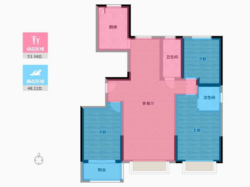 河北省-保定市-水墨林居-105.00-户型库-动静分区