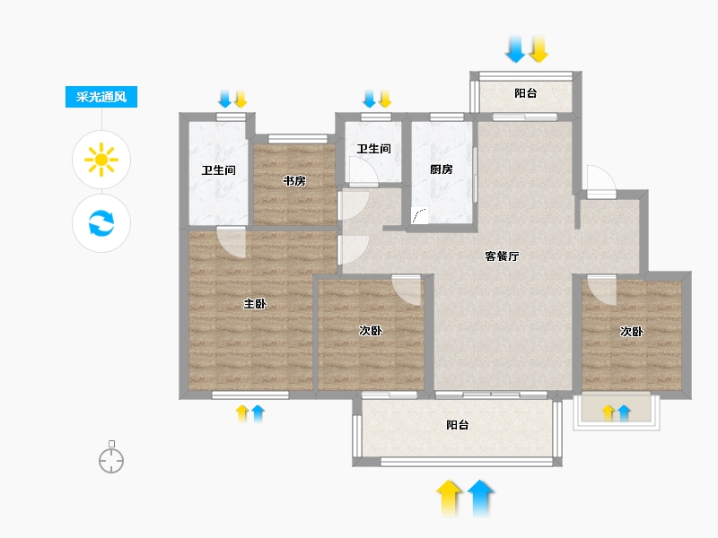 四川省-成都市-御湖龙湾-118.00-户型库-采光通风