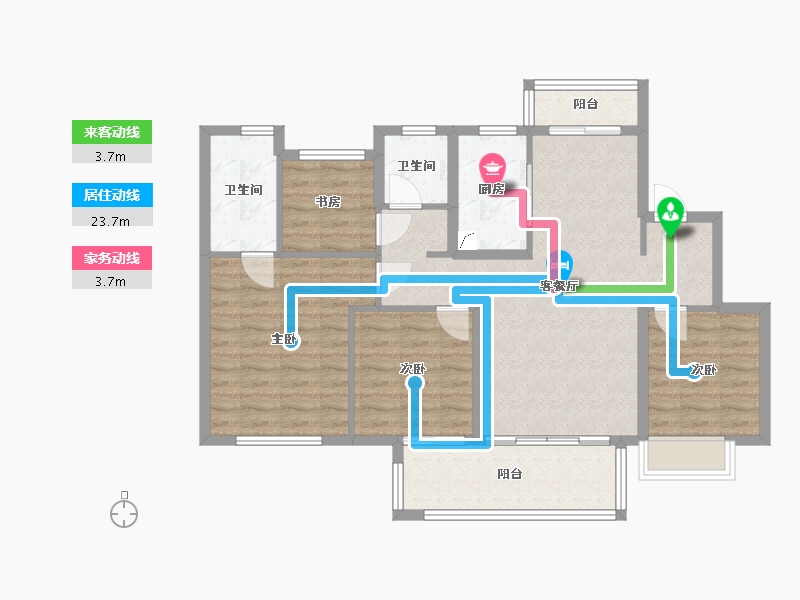 四川省-成都市-御湖龙湾-118.00-户型库-动静线